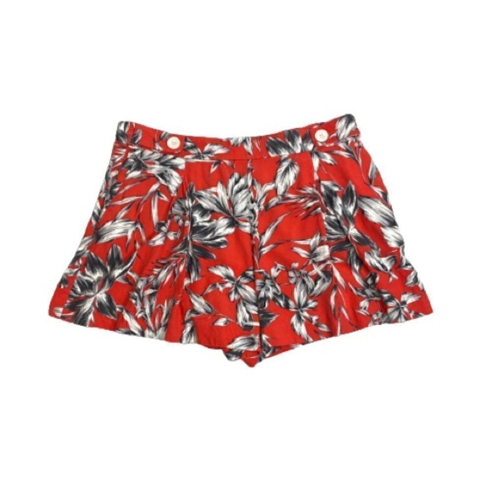 Banana Republic red, white and black floral shorts size 6